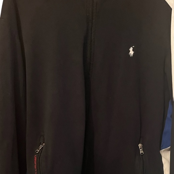 Vintage Polo Ralph Lauren Sz XL Full Zip Jacket Beige Pony Logo Down Side - Picture 6 of 10